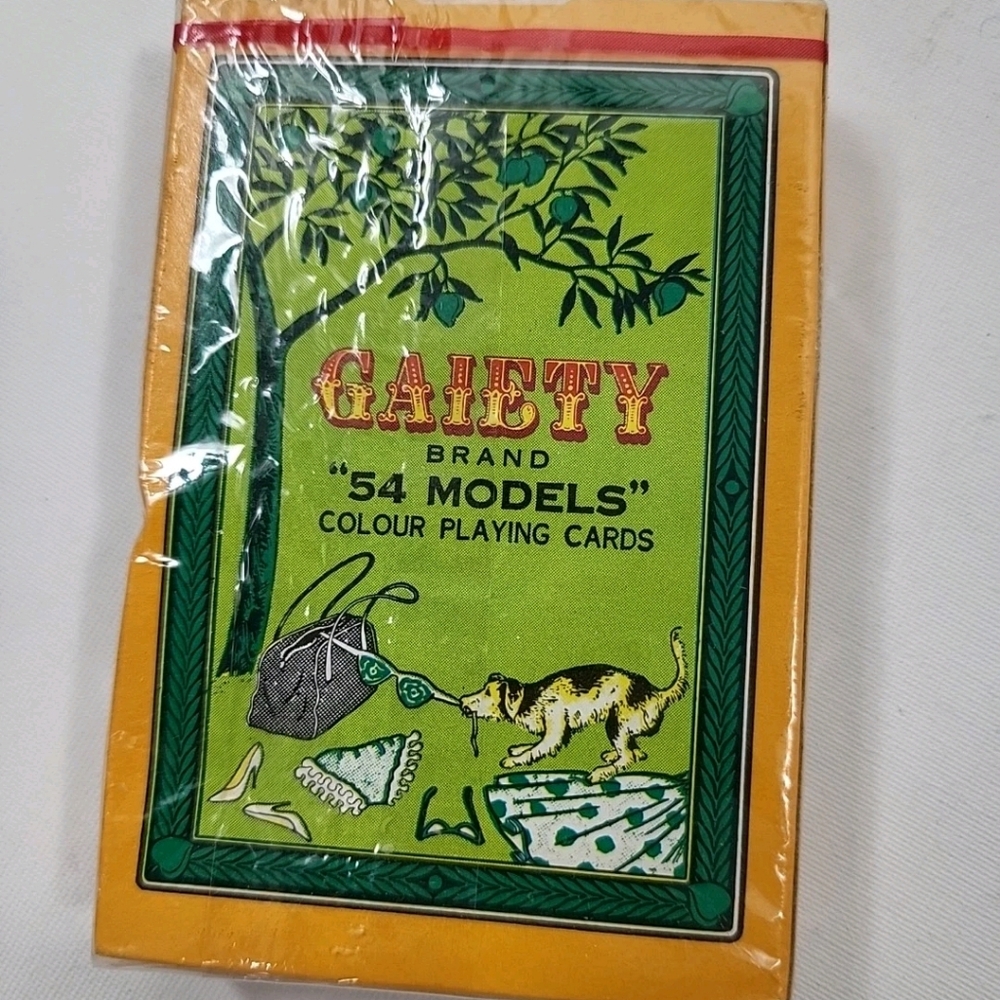 Vintage NOS Gaiety Playing Cards New & Sealed 54 Models